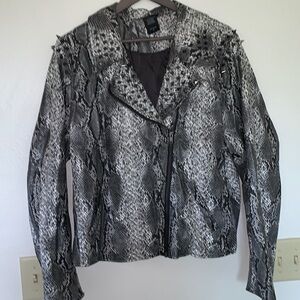 Studded Snakeskin Jacket